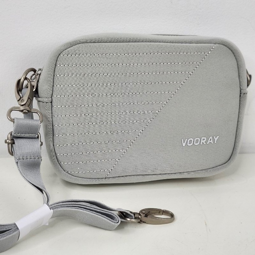 Vooray Sidekick Cross Body Bag Gray MOTO Woman’s Purse Ajustable Strap